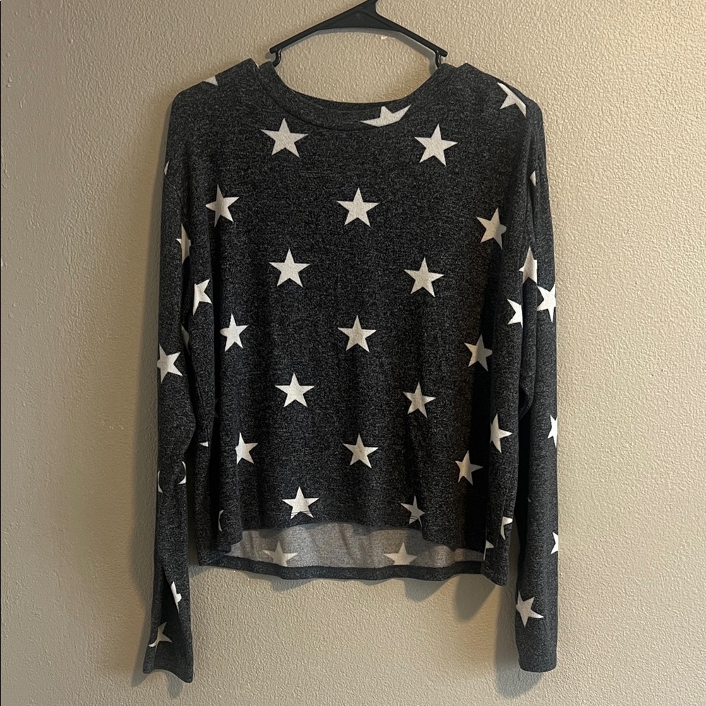Charcoal Starry Long Sleeve Women's Top